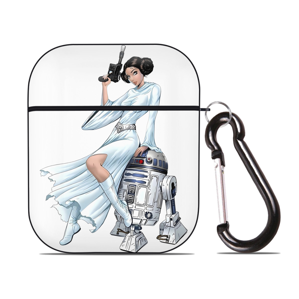 （画像用） スター・ウォーズ Star Wars AirPods 第2世代保護ケース ハードシェル ブラック 耐衝撃・防指紋・カラビナ付き