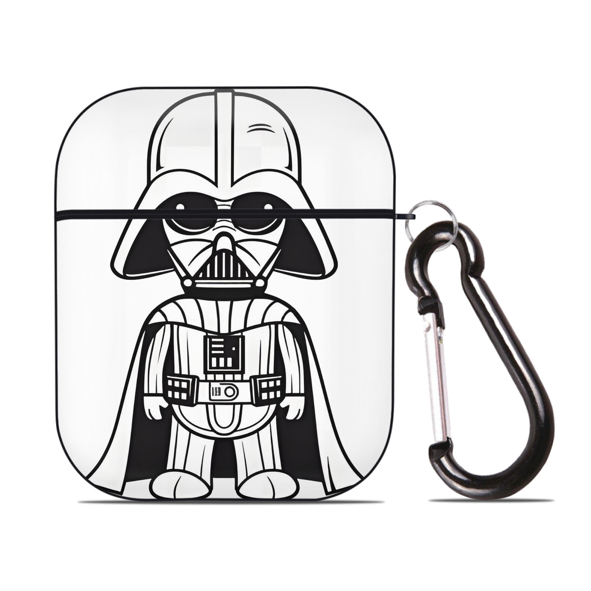 （画像用） スター・ウォーズ Star Wars AirPods 第2世代保護ケース ハードシェル ブラック 耐衝撃・防指紋・カラビナ付き