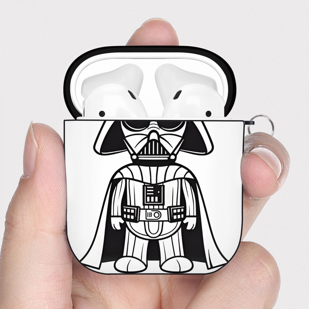 （画像用） スター・ウォーズ Star Wars AirPods 第2世代保護ケース ハードシェル ブラック 耐衝撃・防指紋・カラビナ付き