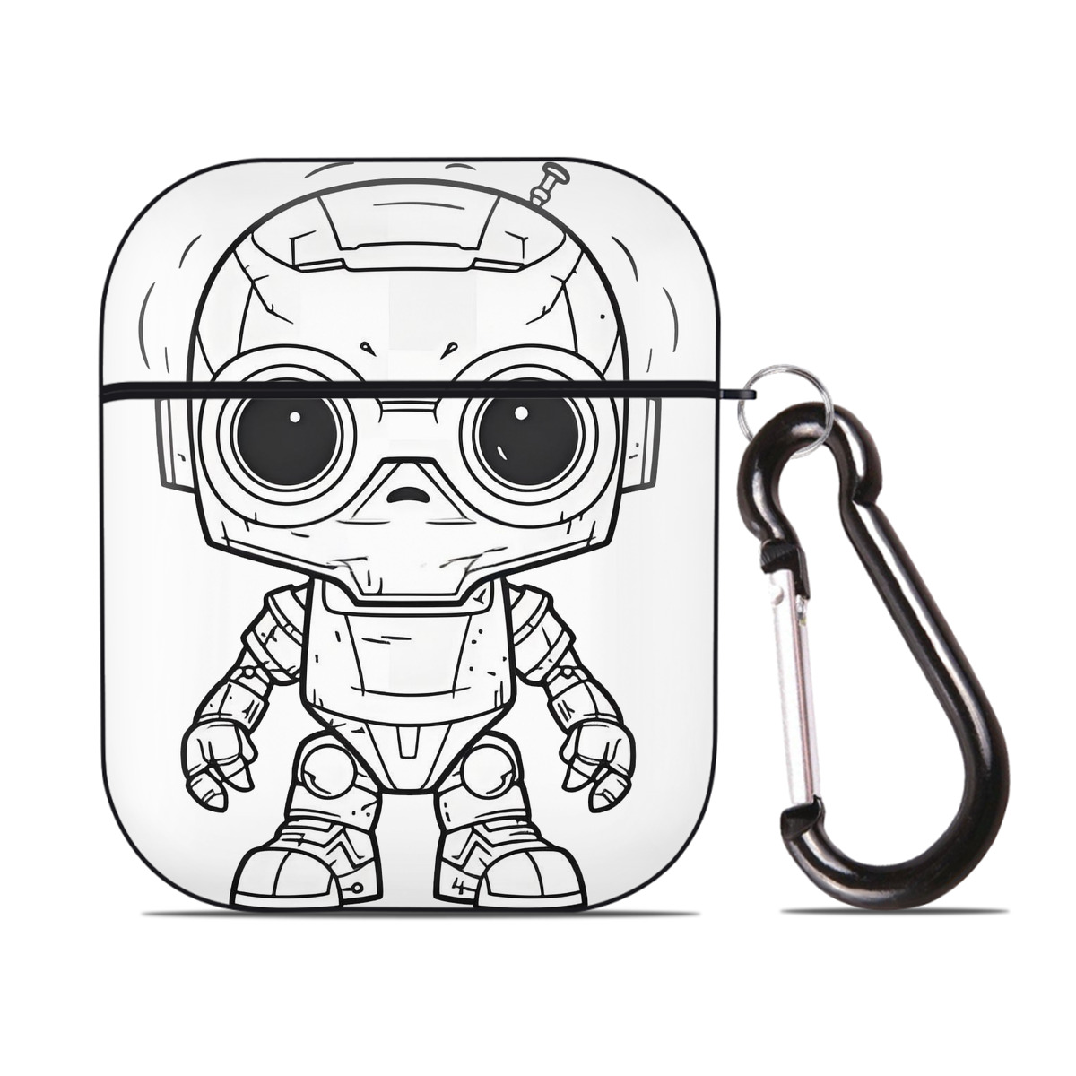 （画像用） スター・ウォーズ Star Wars AirPods 第2世代保護ケース ハードシェル ブラック 耐衝撃・防指紋・カラビナ付き