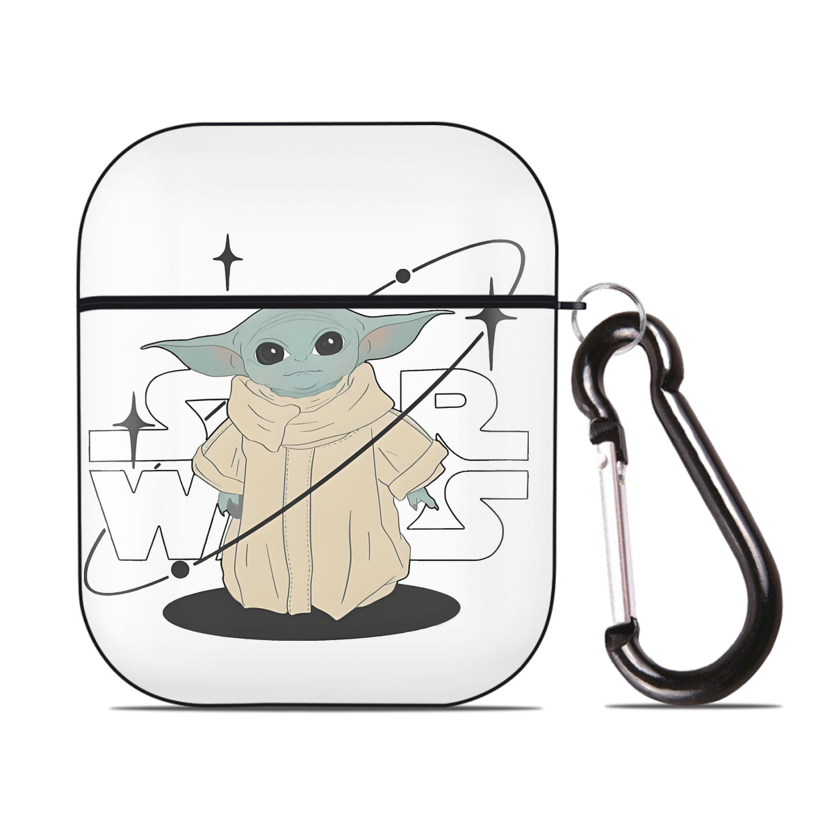 （画像用） スター・ウォーズ Star Wars AirPods 第2世代保護ケース ハードシェル ブラック 耐衝撃・防指紋・カラビナ付き