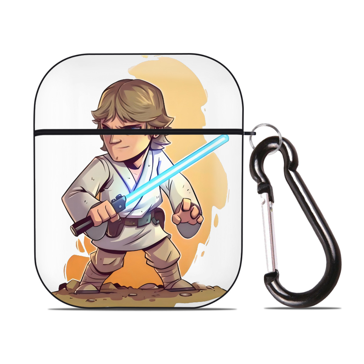 （画像用） スター・ウォーズ Star Wars AirPods 第2世代保護ケース ハードシェル ブラック 耐衝撃・防指紋・カラビナ付き