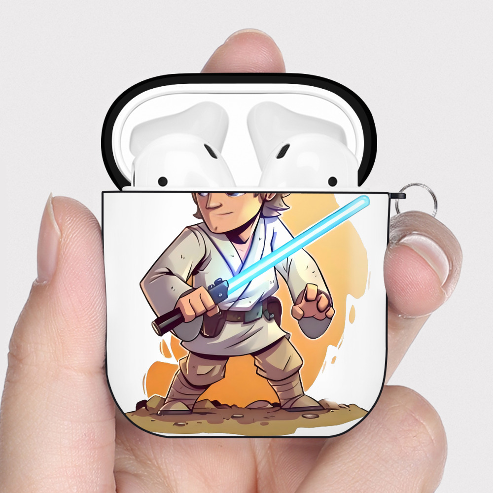（画像用） スター・ウォーズ Star Wars AirPods 第2世代保護ケース ハードシェル ブラック 耐衝撃・防指紋・カラビナ付き