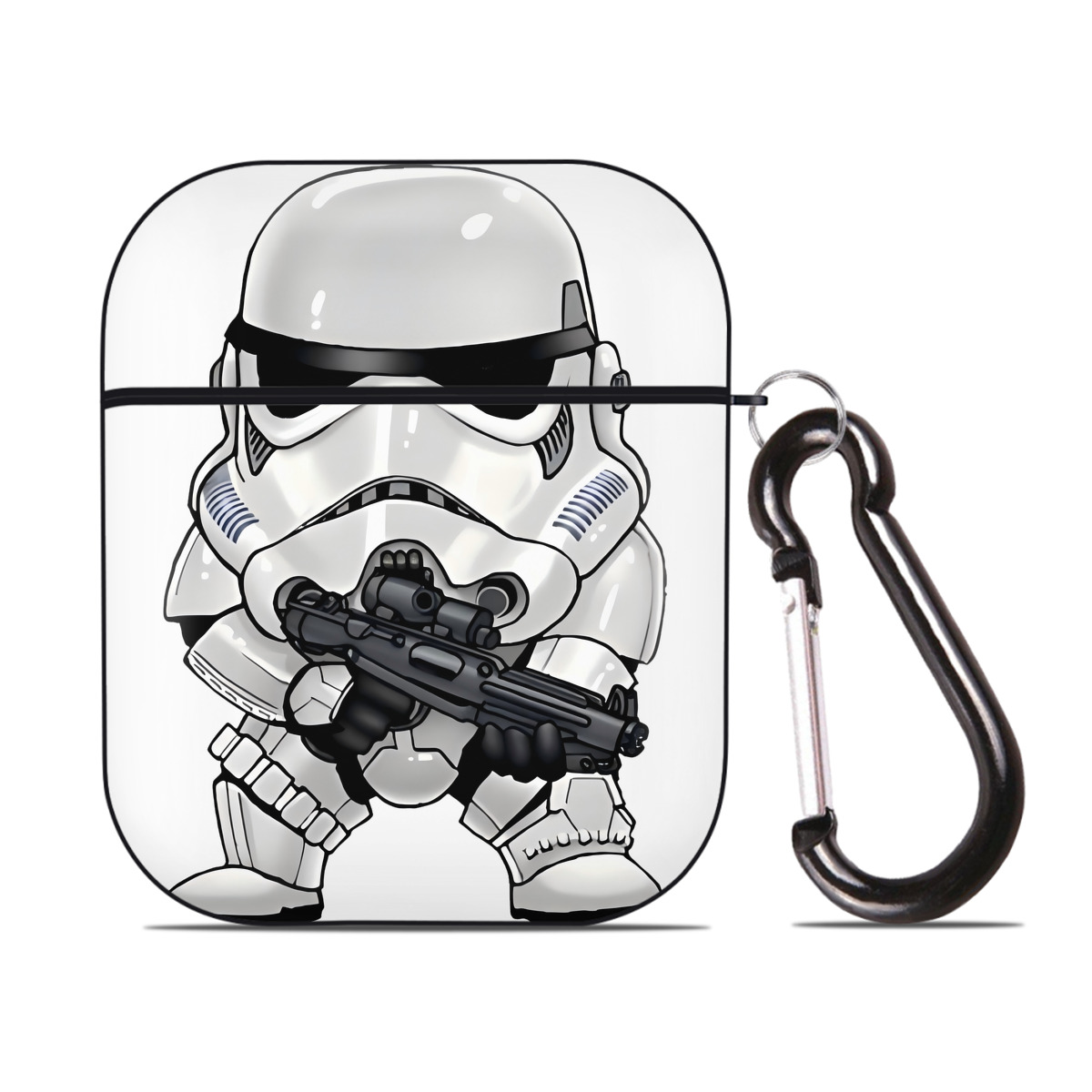 （画像用） スター・ウォーズ Star Wars AirPods 第2世代保護ケース ハードシェル ブラック 耐衝撃・防指紋・カラビナ付き