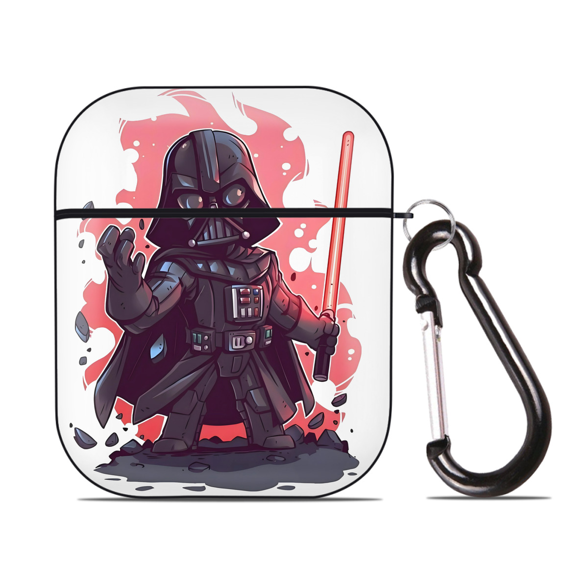 （画像用） スター・ウォーズ Star Wars AirPods 第2世代保護ケース ハードシェル ブラック 耐衝撃・防指紋・カラビナ付き