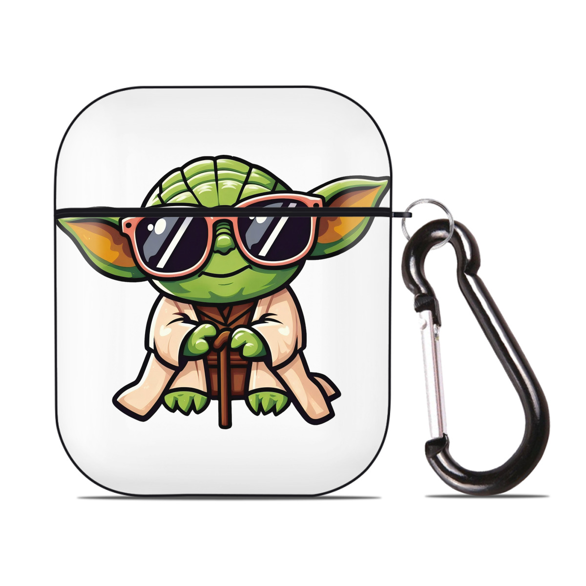 （画像用） スター・ウォーズ Star Wars AirPods 第2世代保護ケース ハードシェル ブラック 耐衝撃・防指紋・カラビナ付き