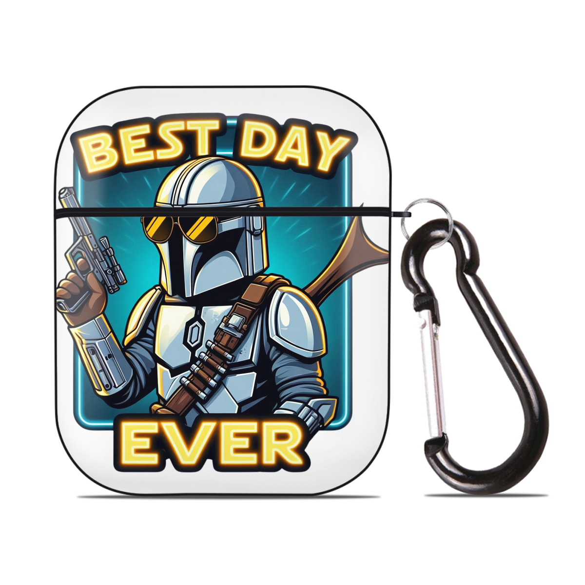 （画像用） スター・ウォーズ Star Wars AirPods 第2世代保護ケース ハードシェル ブラック 耐衝撃・防指紋・カラビナ付き