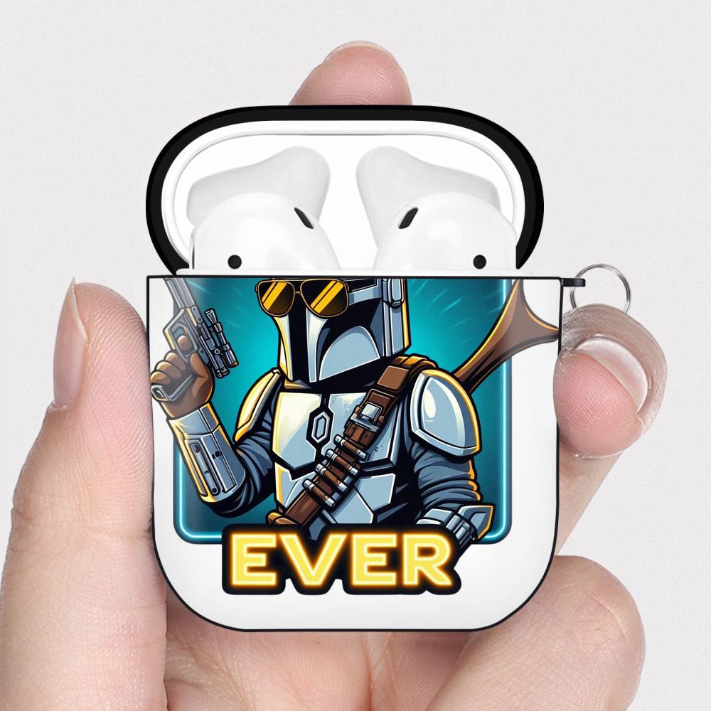 （画像用） スター・ウォーズ Star Wars AirPods 第2世代保護ケース ハードシェル ブラック 耐衝撃・防指紋・カラビナ付き