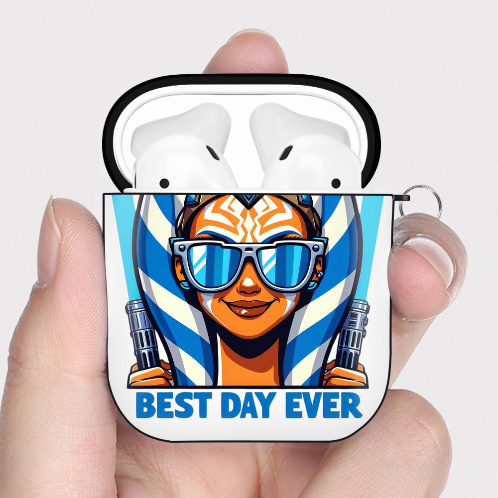 （画像用） スター・ウォーズ Star Wars AirPods 第2世代保護ケース ハードシェル ブラック 耐衝撃・防指紋・カラビナ付き