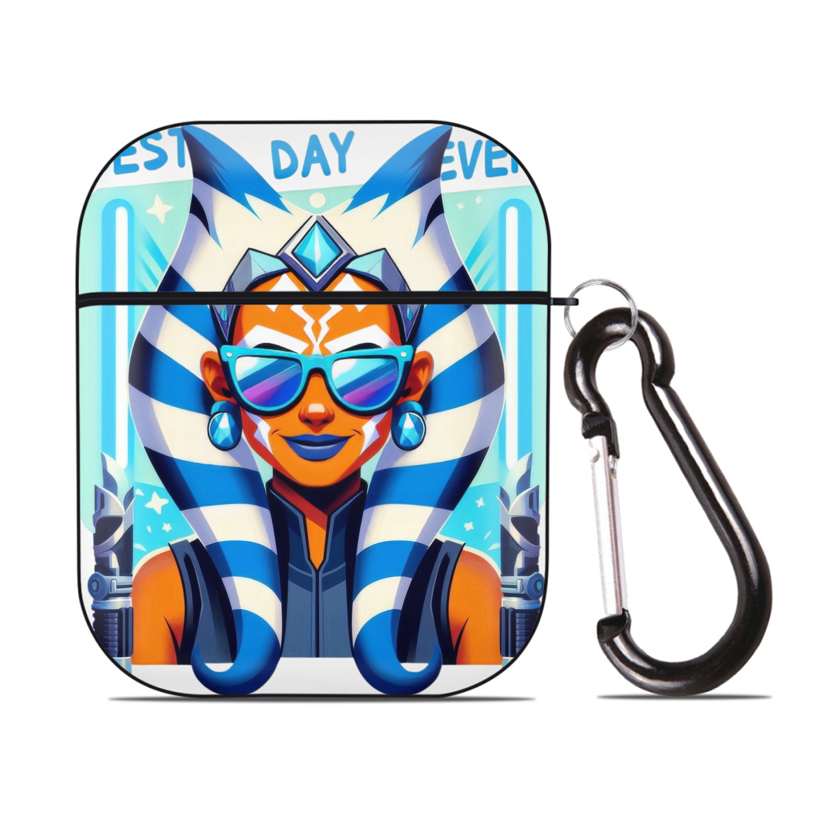 （画像用） スター・ウォーズ Star Wars AirPods 第2世代保護ケース ハードシェル ブラック 耐衝撃・防指紋・カラビナ付き
