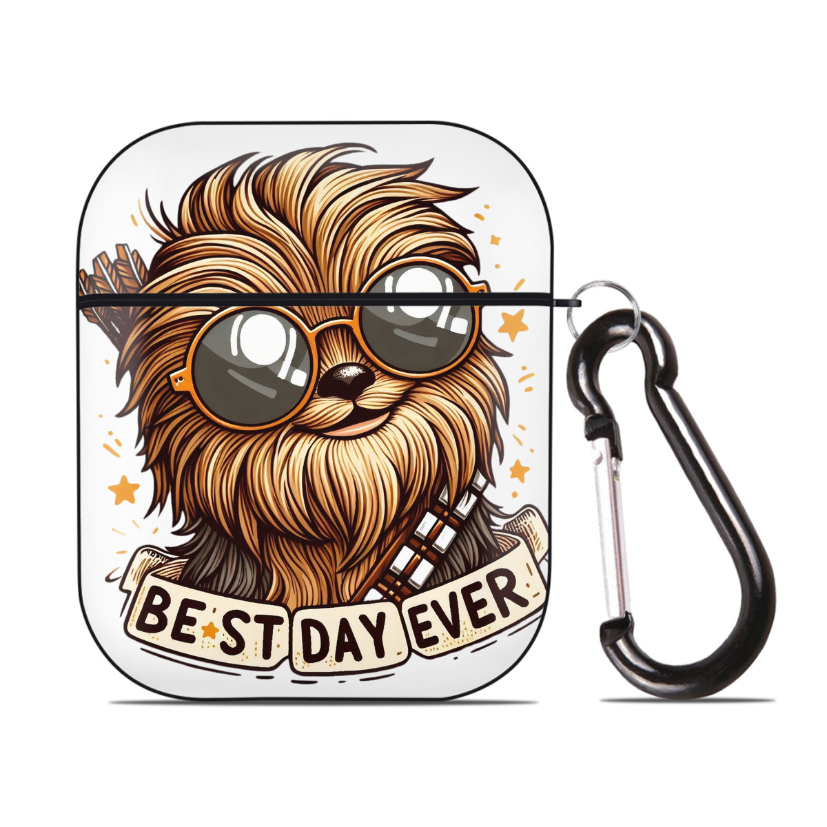 （画像用） スター・ウォーズ Star Wars AirPods 第2世代保護ケース ハードシェル ブラック 耐衝撃・防指紋・カラビナ付き