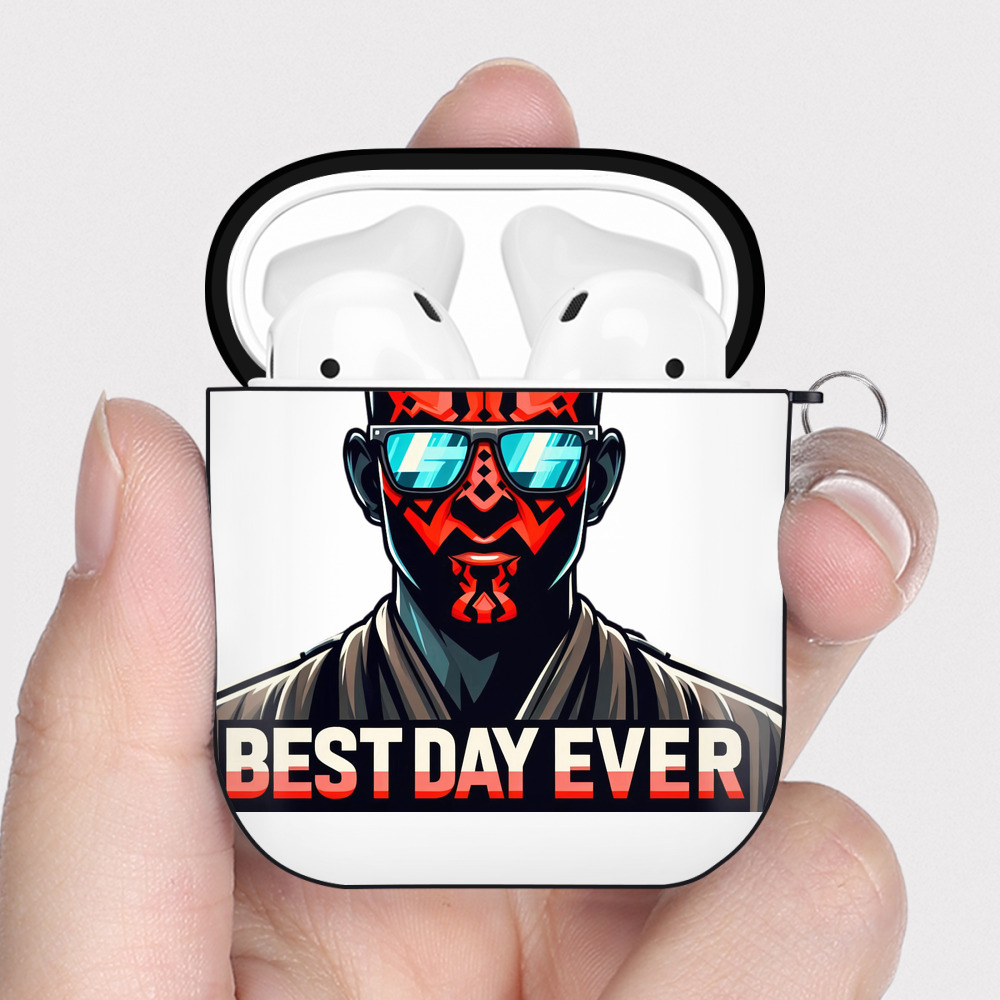 （画像用） スター・ウォーズ Star Wars AirPods 第2世代保護ケース ハードシェル ブラック 耐衝撃・防指紋・カラビナ付き