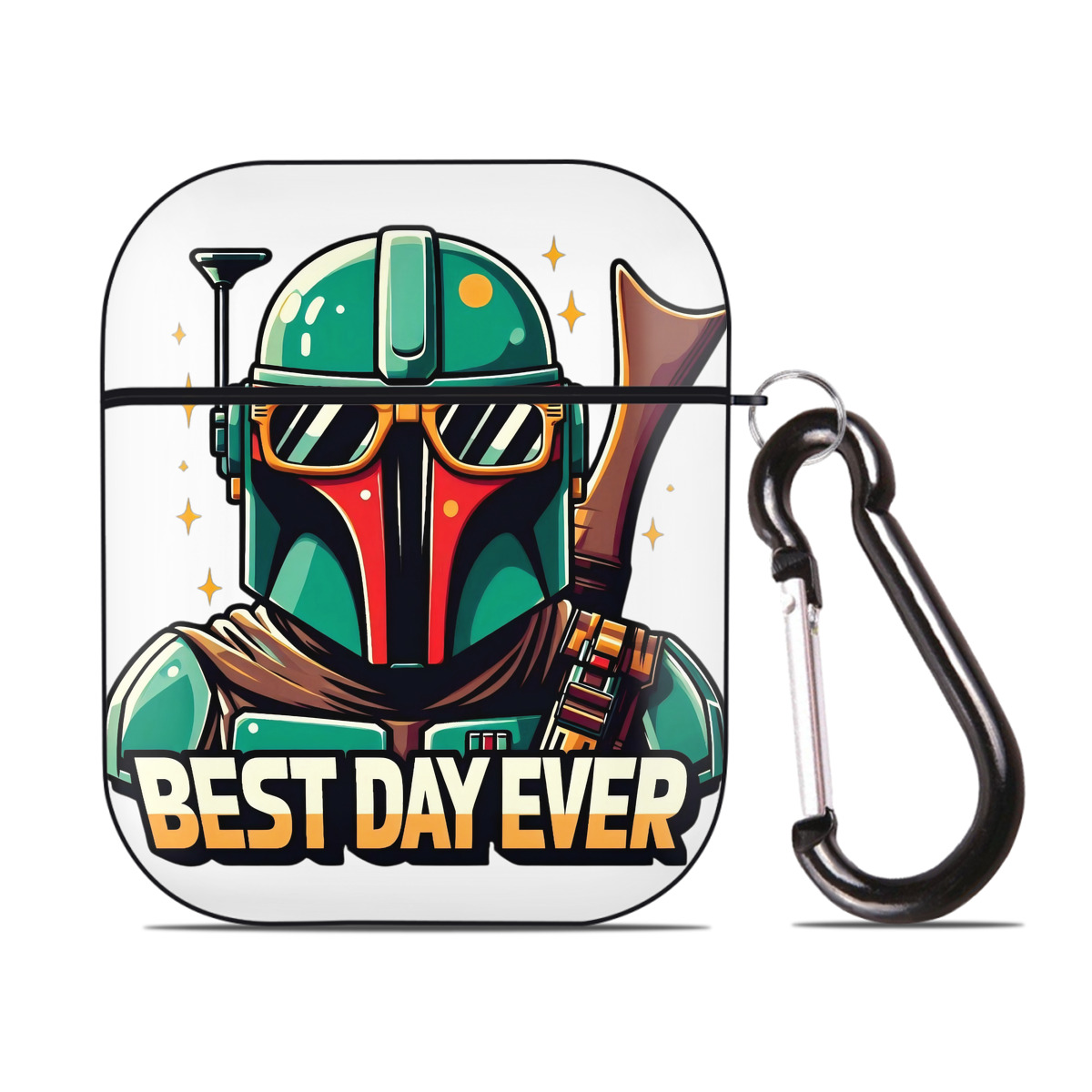 （画像用） スター・ウォーズ Star Wars AirPods 第2世代保護ケース ハードシェル ブラック 耐衝撃・防指紋・カラビナ付き