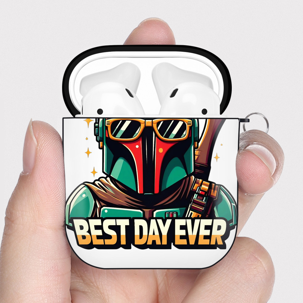 （画像用） スター・ウォーズ Star Wars AirPods 第2世代保護ケース ハードシェル ブラック 耐衝撃・防指紋・カラビナ付き