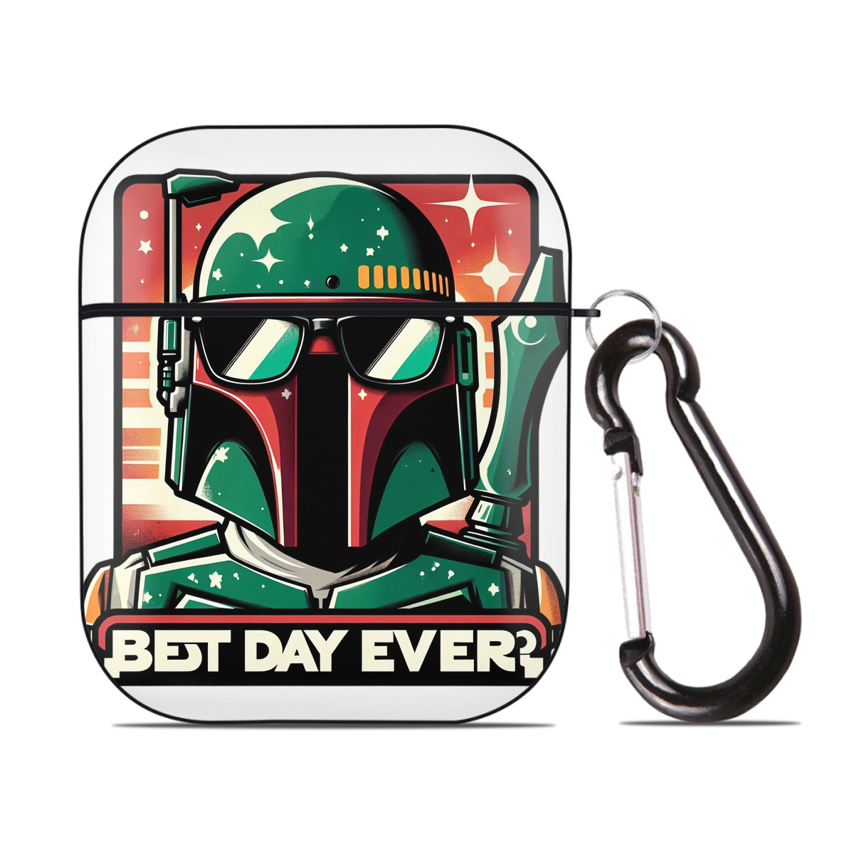 （画像用） スター・ウォーズ Star Wars AirPods 第2世代保護ケース ハードシェル ブラック 耐衝撃・防指紋・カラビナ付き