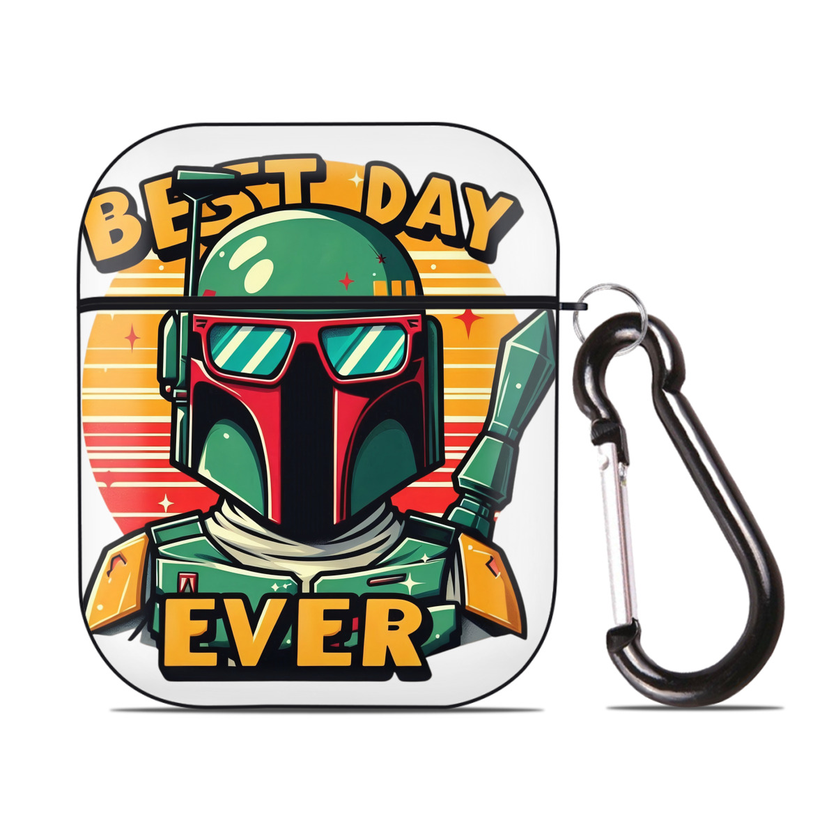 （画像用） スター・ウォーズ Star Wars AirPods 第2世代保護ケース ハードシェル ブラック 耐衝撃・防指紋・カラビナ付き