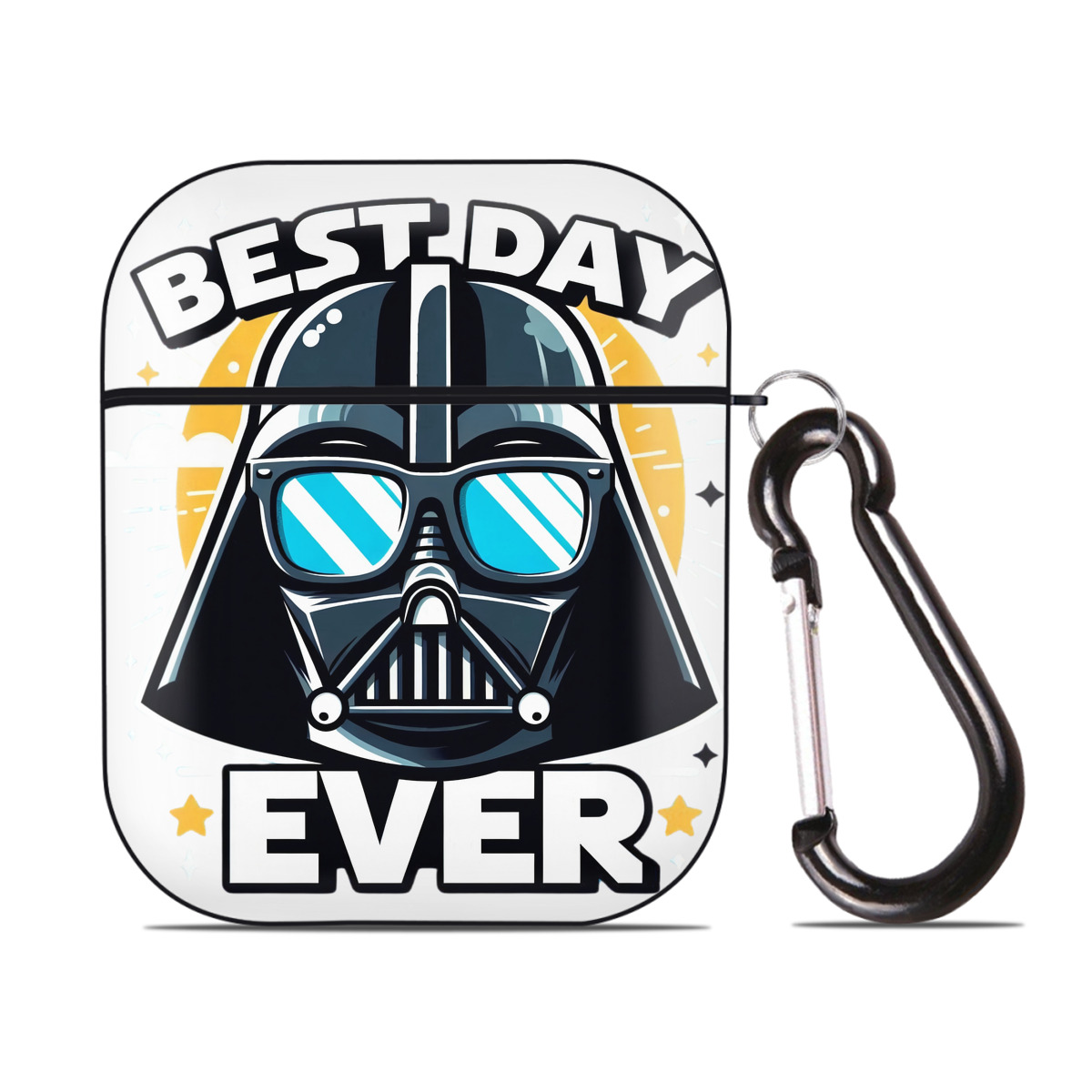 （画像用） スター・ウォーズ Star Wars AirPods 第2世代保護ケース ハードシェル ブラック 耐衝撃・防指紋・カラビナ付き