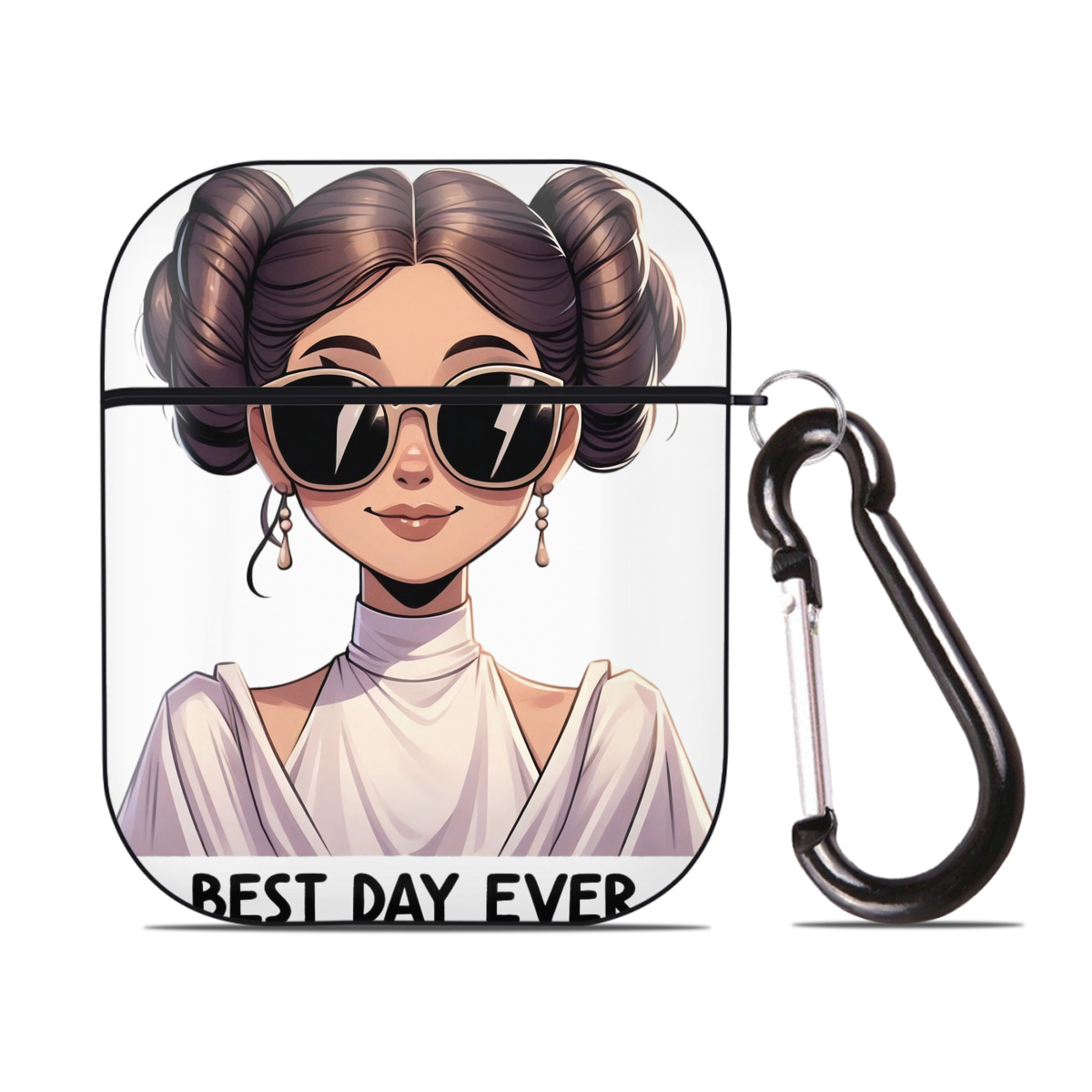 （画像用） スター・ウォーズ Star Wars AirPods 第2世代保護ケース ハードシェル ブラック 耐衝撃・防指紋・カラビナ付き