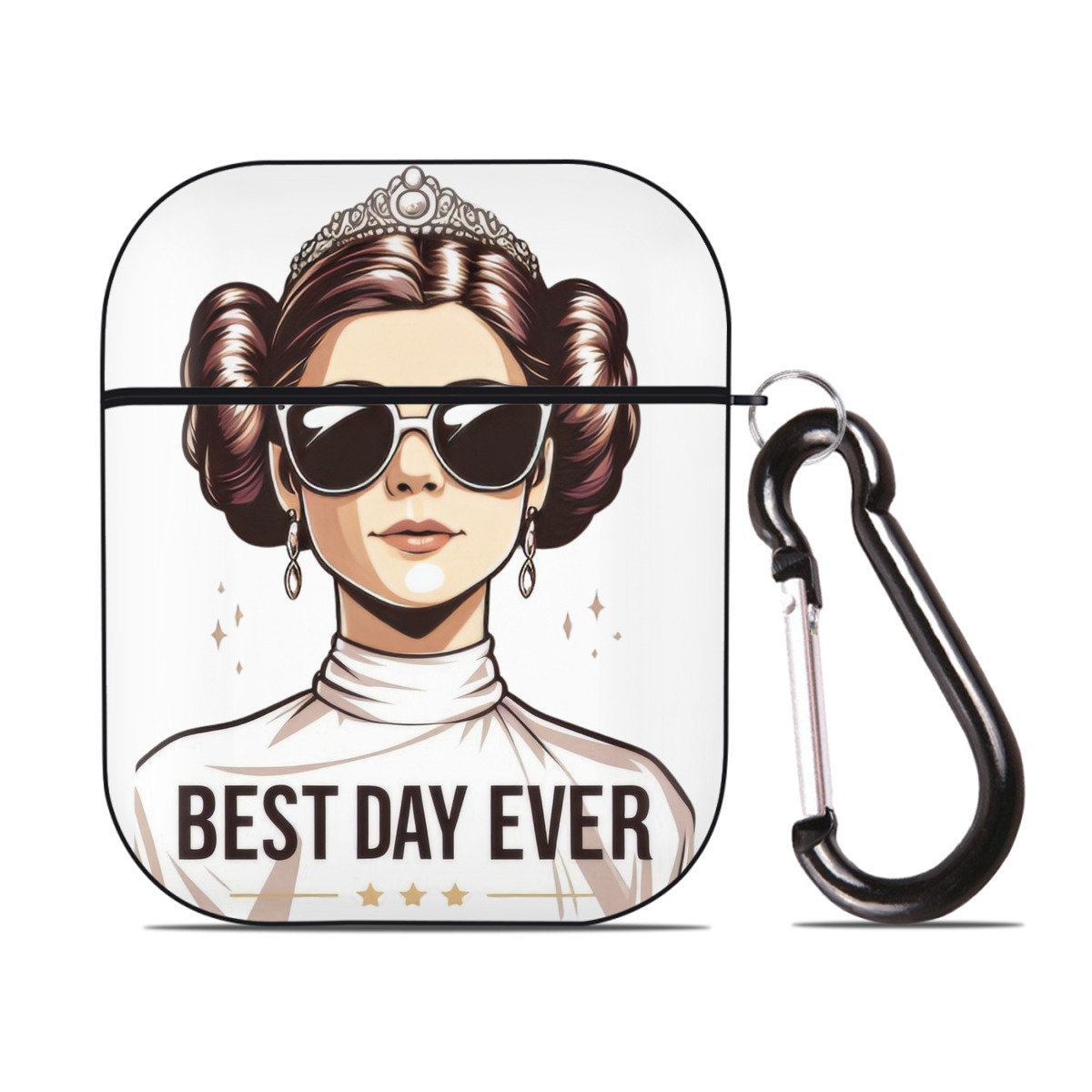 （画像用） スター・ウォーズ Star Wars AirPods 第2世代保護ケース ハードシェル ブラック 耐衝撃・防指紋・カラビナ付き