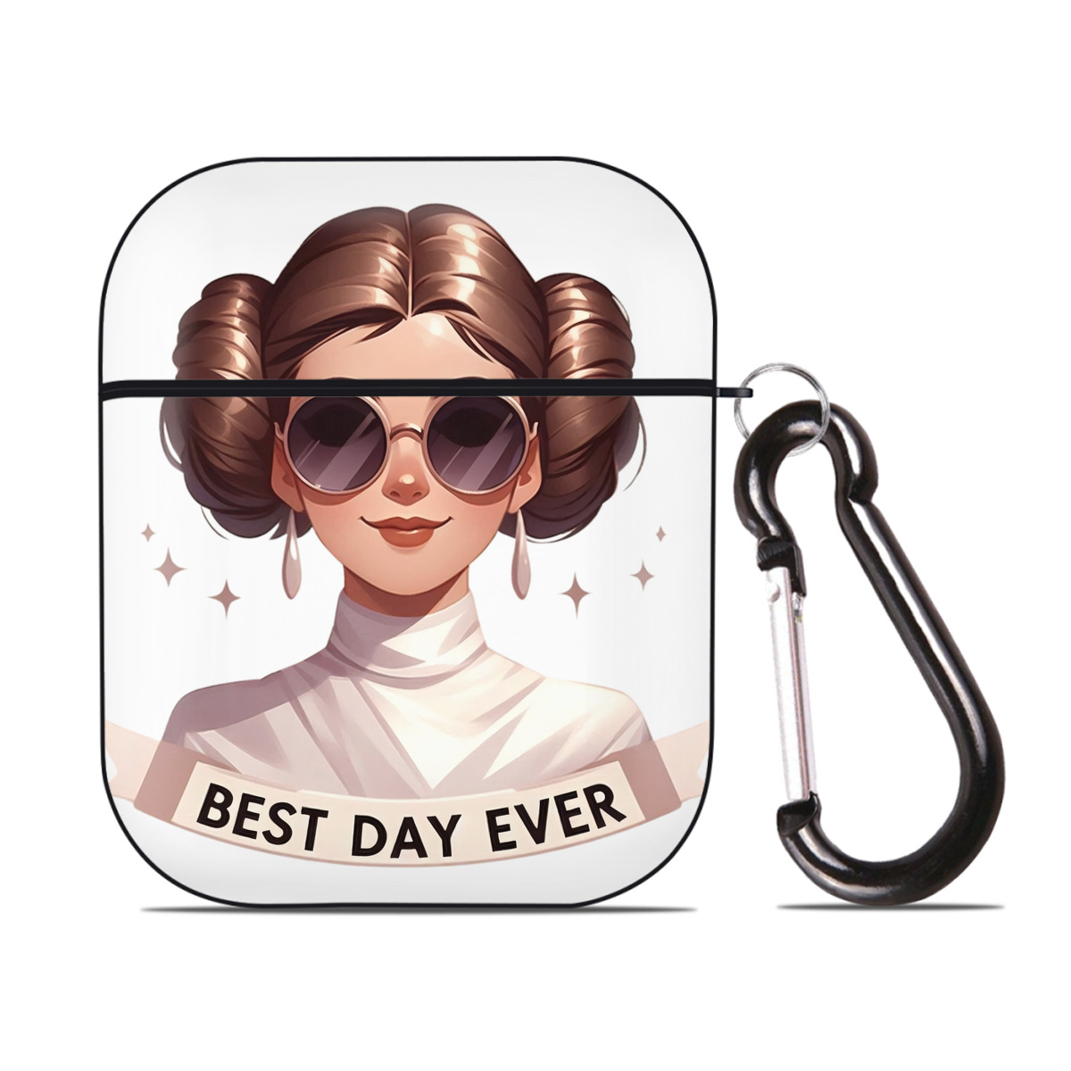 （画像用） スター・ウォーズ Star Wars AirPods 第2世代保護ケース ハードシェル ブラック 耐衝撃・防指紋・カラビナ付き