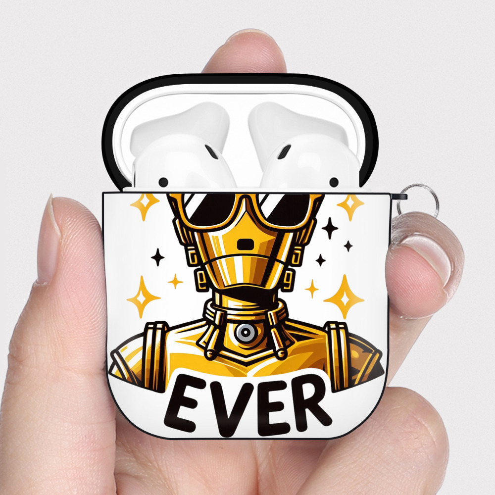 （画像用） スター・ウォーズ Star Wars AirPods 第2世代保護ケース ハードシェル ブラック 耐衝撃・防指紋・カラビナ付き
