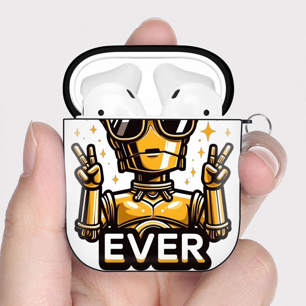 （画像用） スター・ウォーズ Star Wars AirPods 第2世代保護ケース ハードシェル ブラック 耐衝撃・防指紋・カラビナ付き