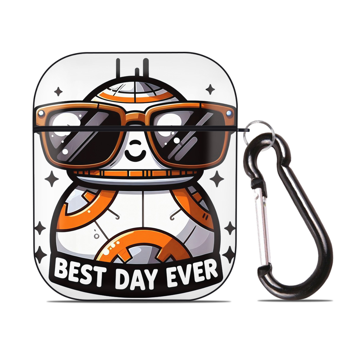 （画像用） スター・ウォーズ Star Wars AirPods 第2世代保護ケース ハードシェル ブラック 耐衝撃・防指紋・カラビナ付き