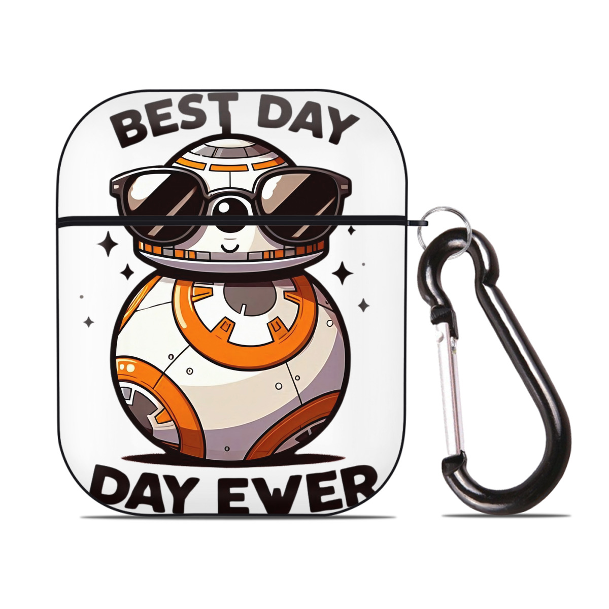 （画像用） スター・ウォーズ Star Wars AirPods 第2世代保護ケース ハードシェル ブラック 耐衝撃・防指紋・カラビナ付き