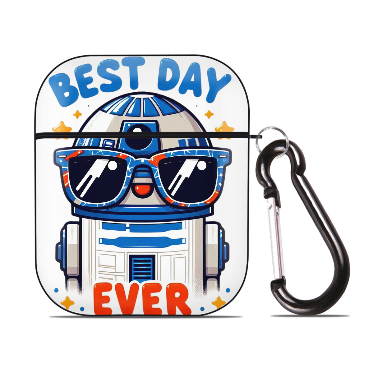 （画像用） スター・ウォーズ Star Wars AirPods 第2世代保護ケース ハードシェル ブラック 耐衝撃・防指紋・カラビナ付き