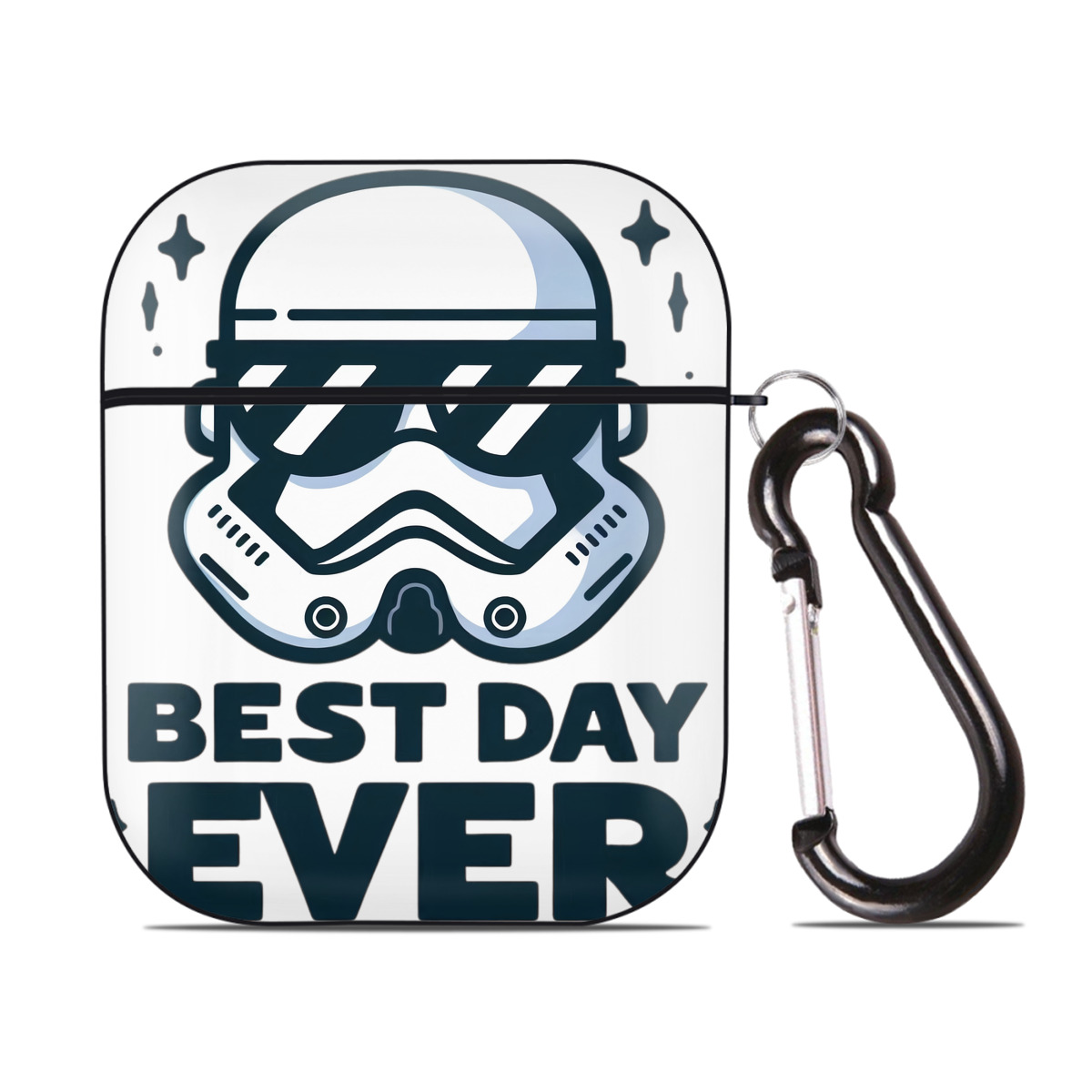 （画像用） スター・ウォーズ Star Wars AirPods 第2世代保護ケース ハードシェル ブラック 耐衝撃・防指紋・カラビナ付き