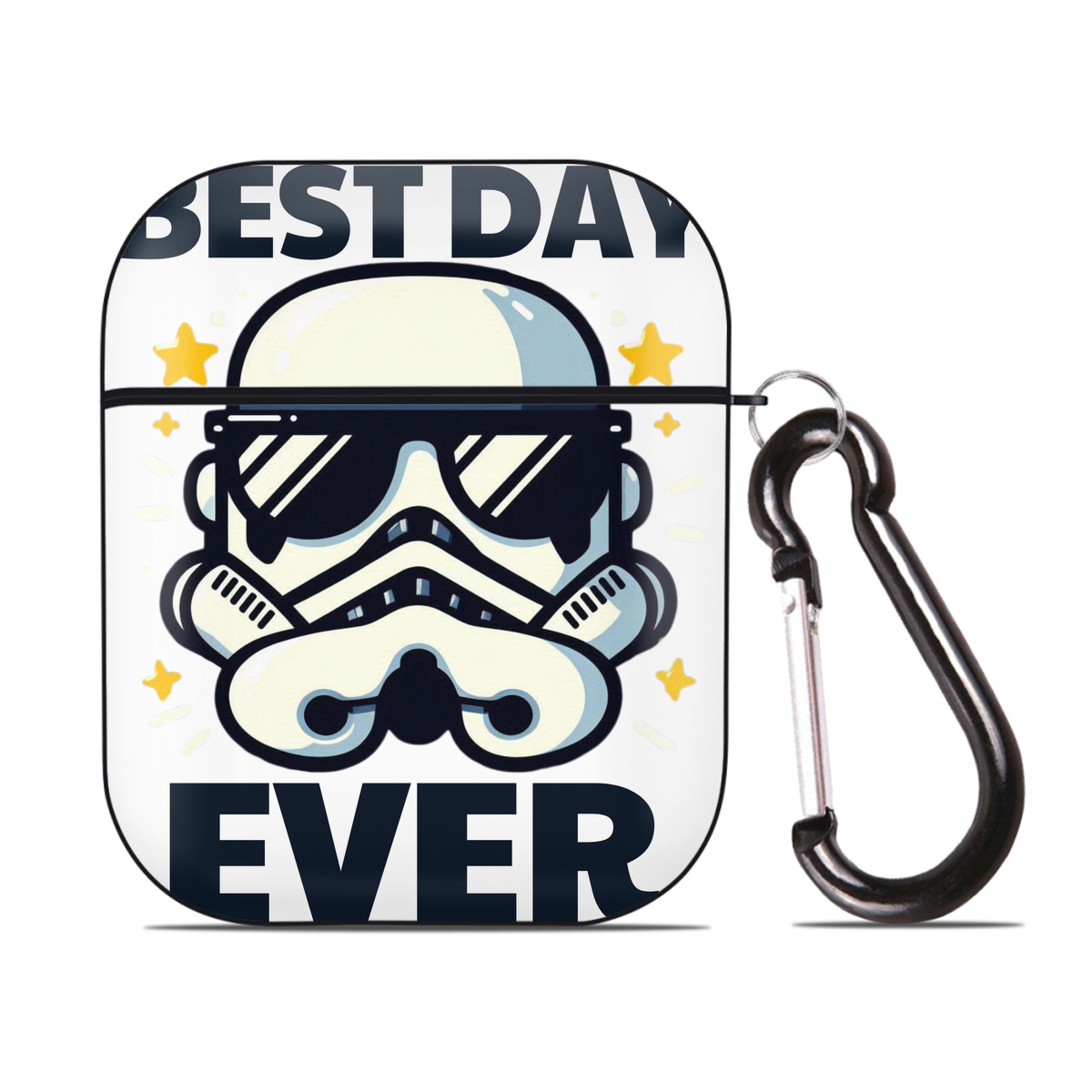 （画像用） スター・ウォーズ Star Wars AirPods 第2世代保護ケース ハードシェル ブラック 耐衝撃・防指紋・カラビナ付き
