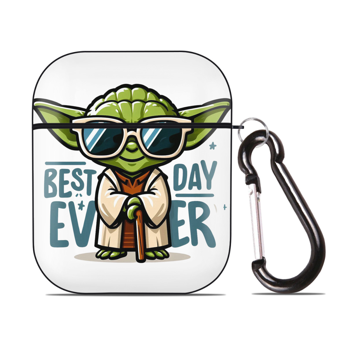 （画像用） スター・ウォーズ Star Wars AirPods 第2世代保護ケース ハードシェル ブラック 耐衝撃・防指紋・カラビナ付き