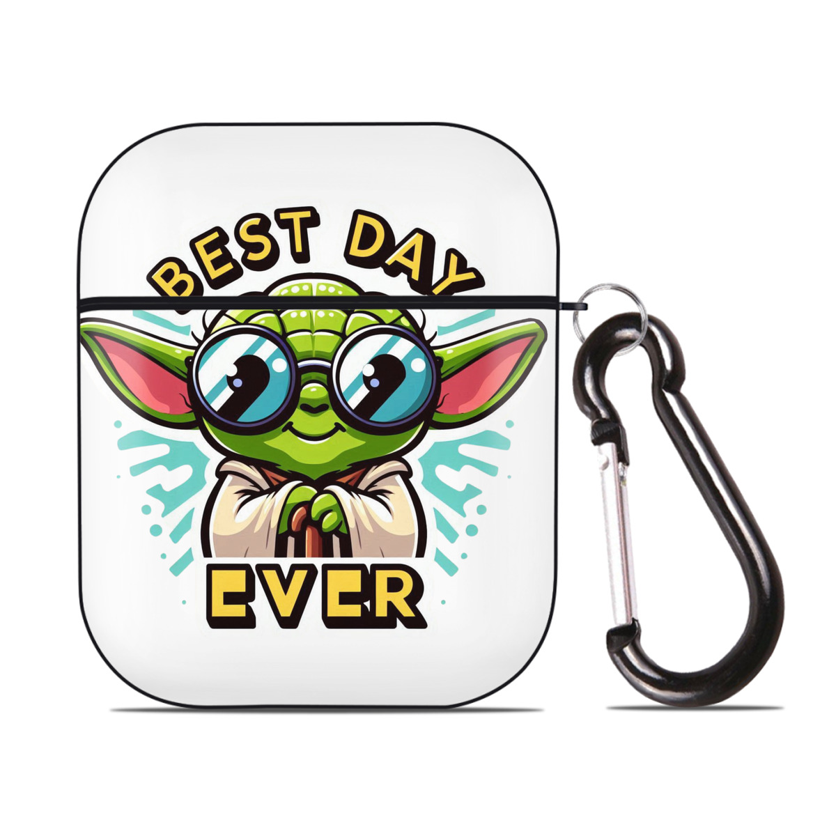 （画像用） スター・ウォーズ Star Wars AirPods 第2世代保護ケース ハードシェル ブラック 耐衝撃・防指紋・カラビナ付き