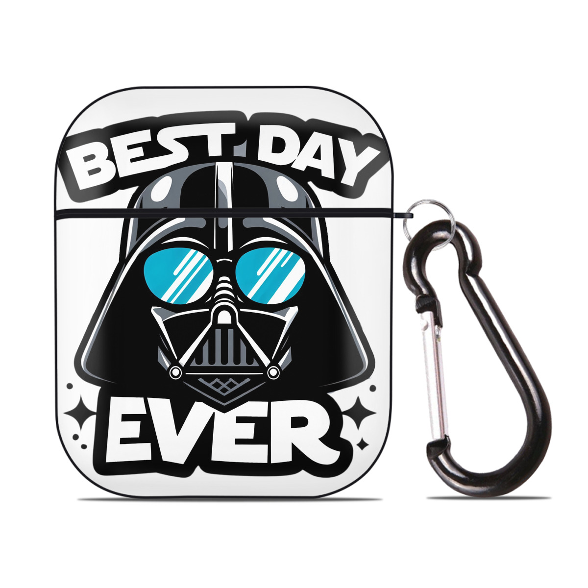 （画像用） スター・ウォーズ Star Wars AirPods 第2世代保護ケース ハードシェル ブラック 耐衝撃・防指紋・カラビナ付き