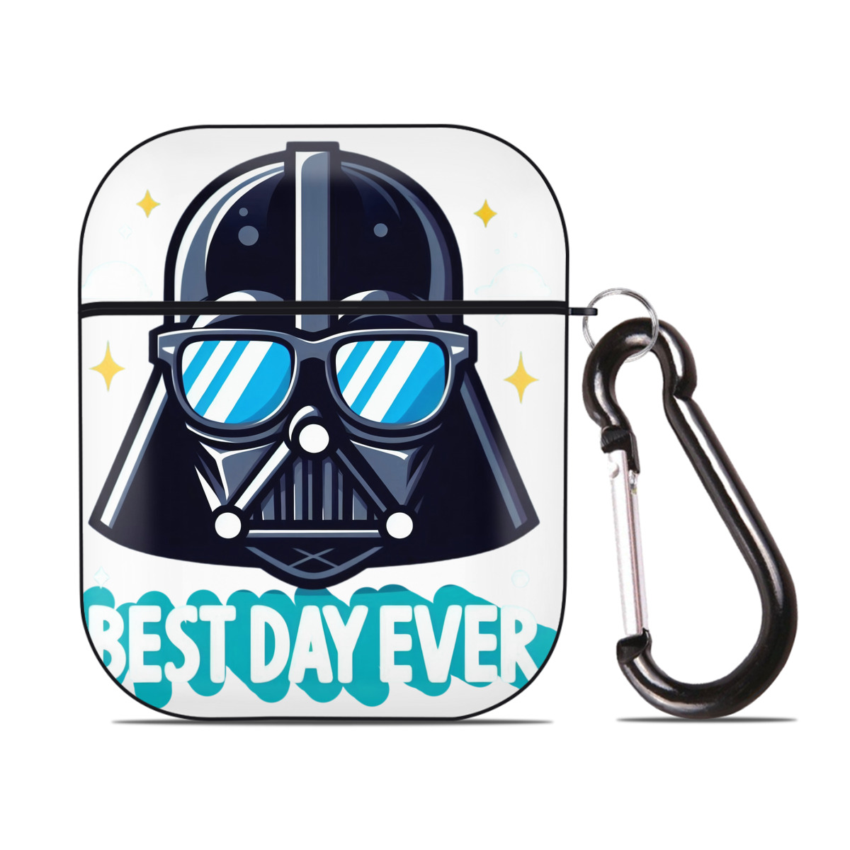 （画像用） スター・ウォーズ Star Wars AirPods 第2世代保護ケース ハードシェル ブラック 耐衝撃・防指紋・カラビナ付き