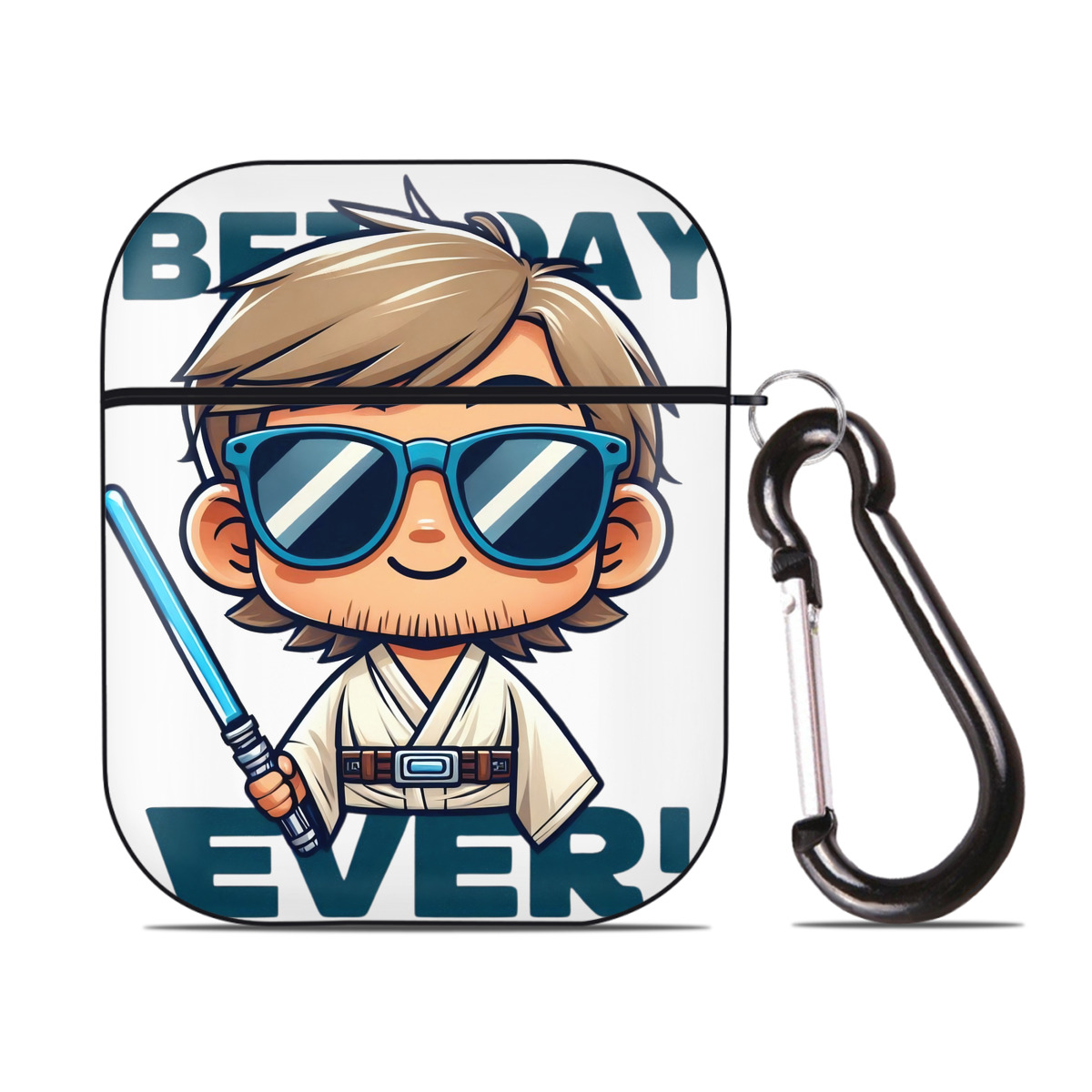 （画像用） スター・ウォーズ Star Wars AirPods 第2世代保護ケース ハードシェル ブラック 耐衝撃・防指紋・カラビナ付き