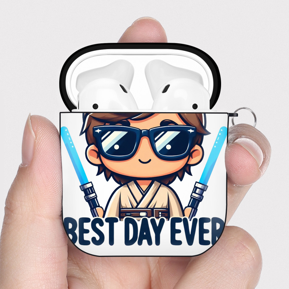 （画像用） スター・ウォーズ Star Wars AirPods 第2世代保護ケース ハードシェル ブラック 耐衝撃・防指紋・カラビナ付き
