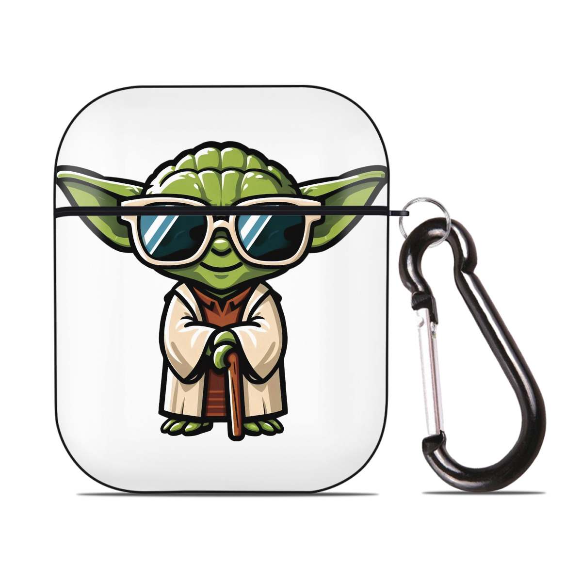 （画像用） スター・ウォーズ Star Wars AirPods 第2世代保護ケース ハードシェル ブラック 耐衝撃・防指紋・カラビナ付き