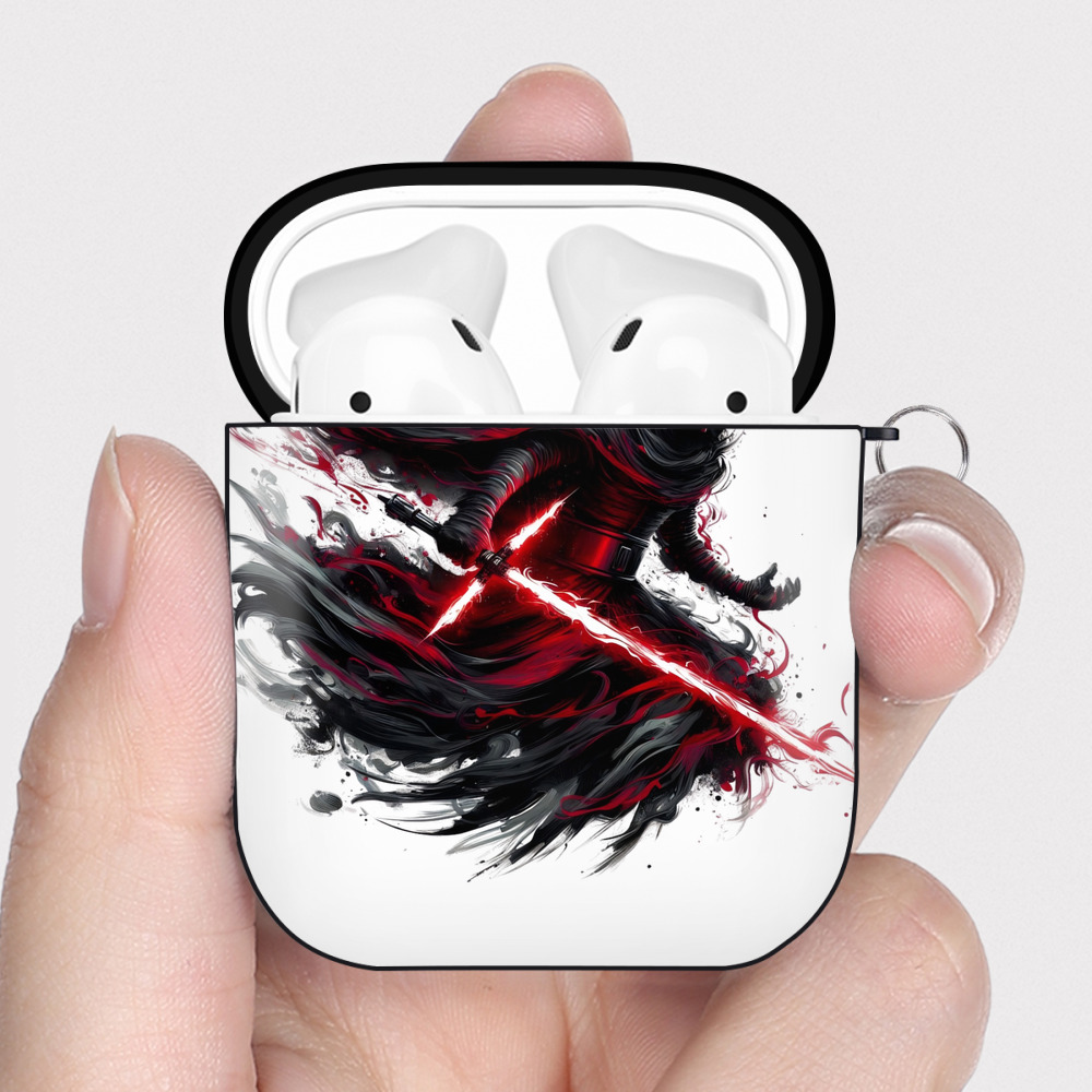 （画像用） スター・ウォーズ Star Wars AirPods 第2世代保護ケース ハードシェル ブラック 耐衝撃・防指紋・カラビナ付き