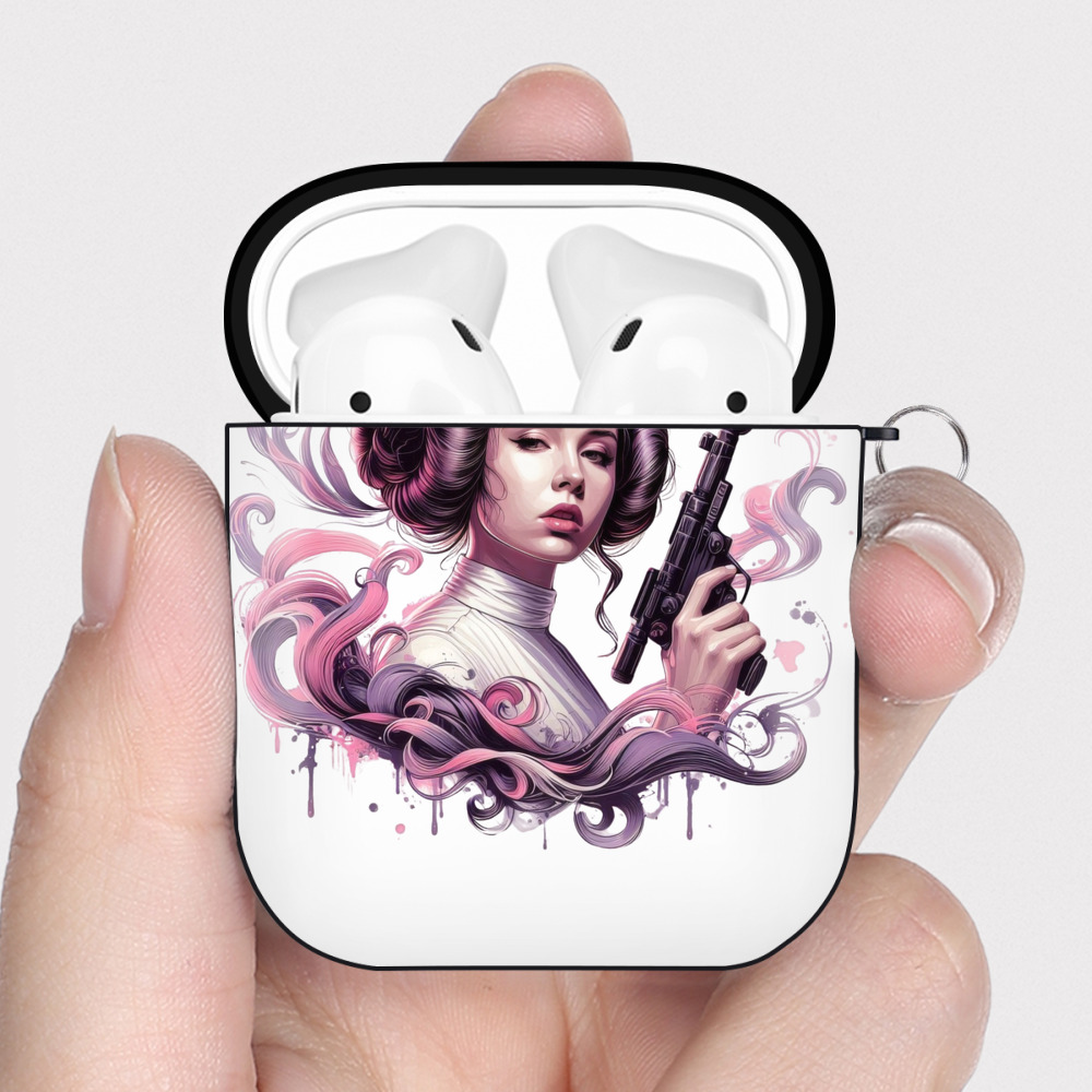 （画像用） スター・ウォーズ Star Wars AirPods 第2世代保護ケース ハードシェル ブラック 耐衝撃・防指紋・カラビナ付き