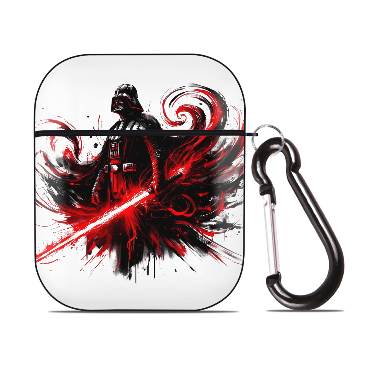 （画像用） スター・ウォーズ Star Wars AirPods 第2世代保護ケース ハードシェル ブラック 耐衝撃・防指紋・カラビナ付き
