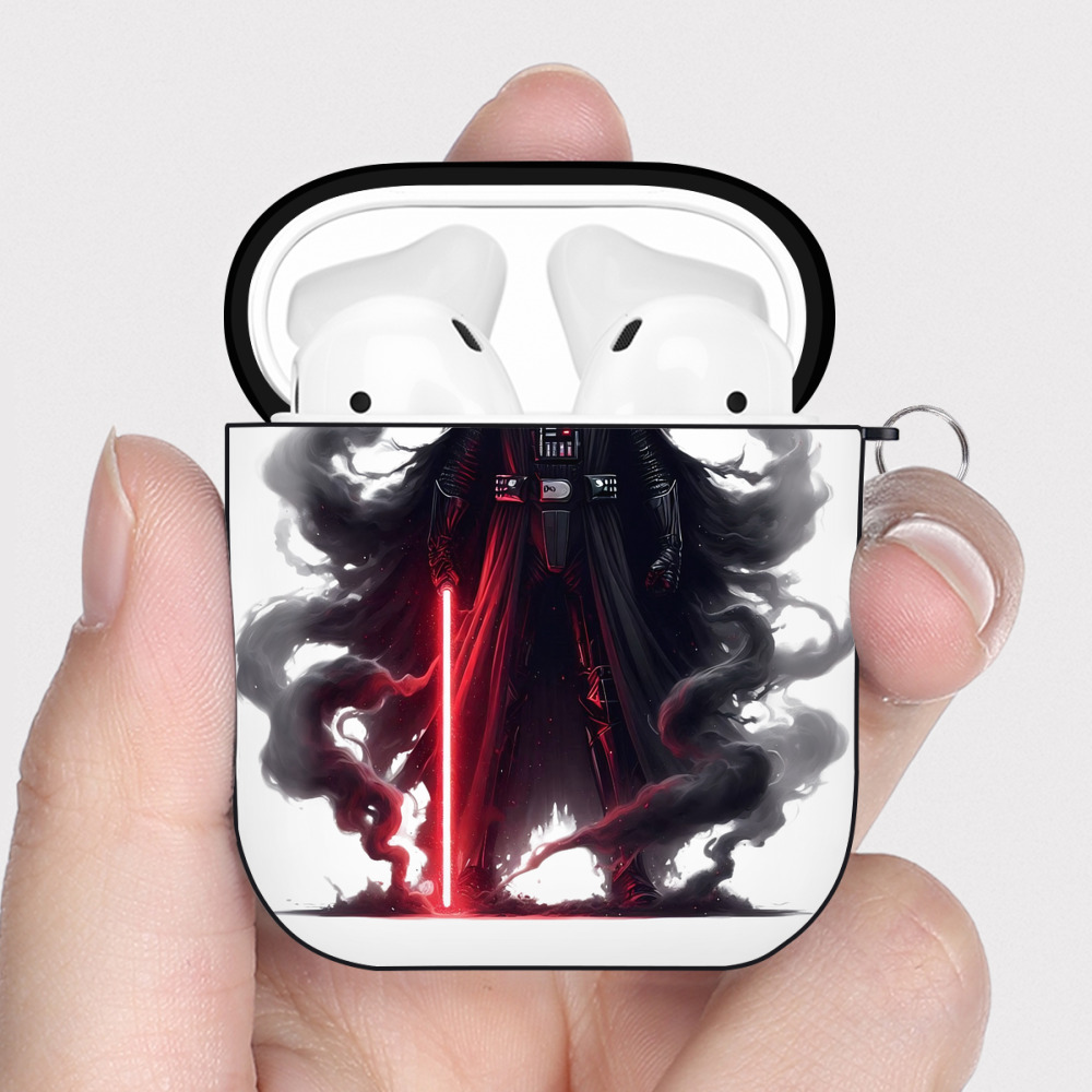 （画像用） スター・ウォーズ Star Wars AirPods 第2世代保護ケース ハードシェル ブラック 耐衝撃・防指紋・カラビナ付き