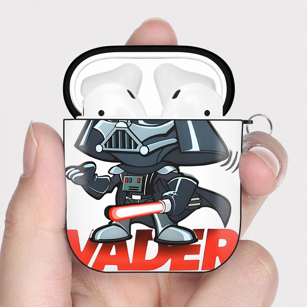 （画像用） スター・ウォーズ Star Wars AirPods 第2世代保護ケース ハードシェル ブラック 耐衝撃・防指紋・カラビナ付き