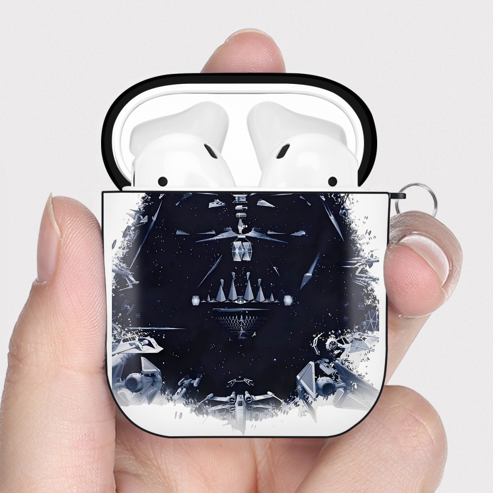 （画像用） スター・ウォーズ Star Wars AirPods 第2世代保護ケース ハードシェル ブラック 耐衝撃・防指紋・カラビナ付き