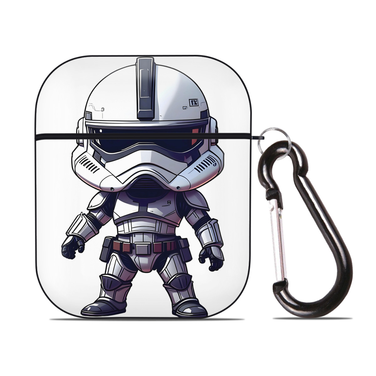 （画像用） スター・ウォーズ Star Wars AirPods 第2世代保護ケース ハードシェル ブラック 耐衝撃・防指紋・カラビナ付き