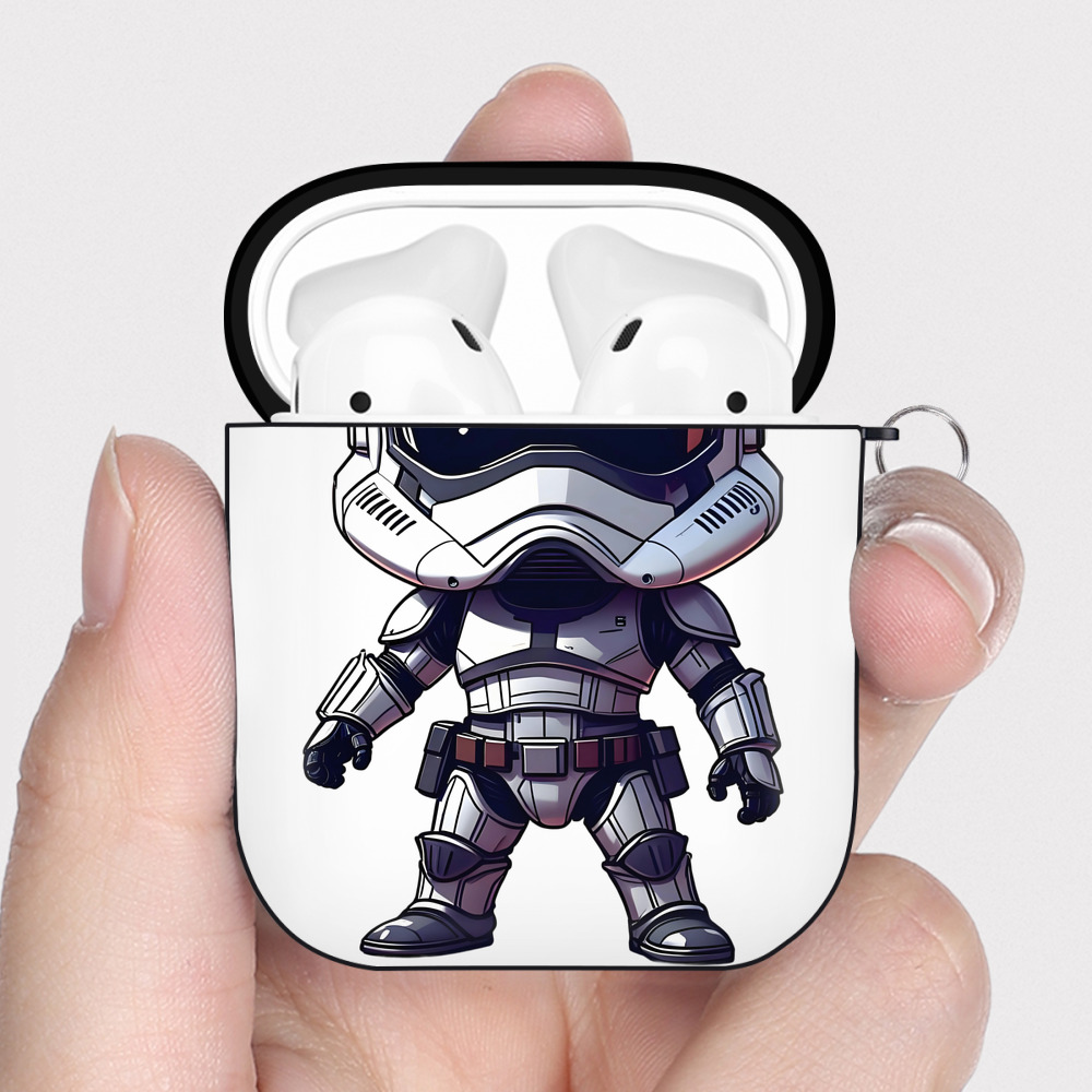 （画像用） スター・ウォーズ Star Wars AirPods 第2世代保護ケース ハードシェル ブラック 耐衝撃・防指紋・カラビナ付き