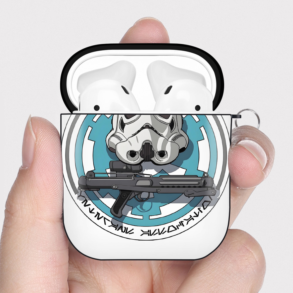 （画像用） スター・ウォーズ Star Wars AirPods 第2世代保護ケース ハードシェル ブラック 耐衝撃・防指紋・カラビナ付き