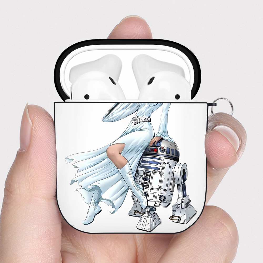 （画像用） スター・ウォーズ Star Wars AirPods 第2世代保護ケース ハードシェル ブラック 耐衝撃・防指紋・カラビナ付き