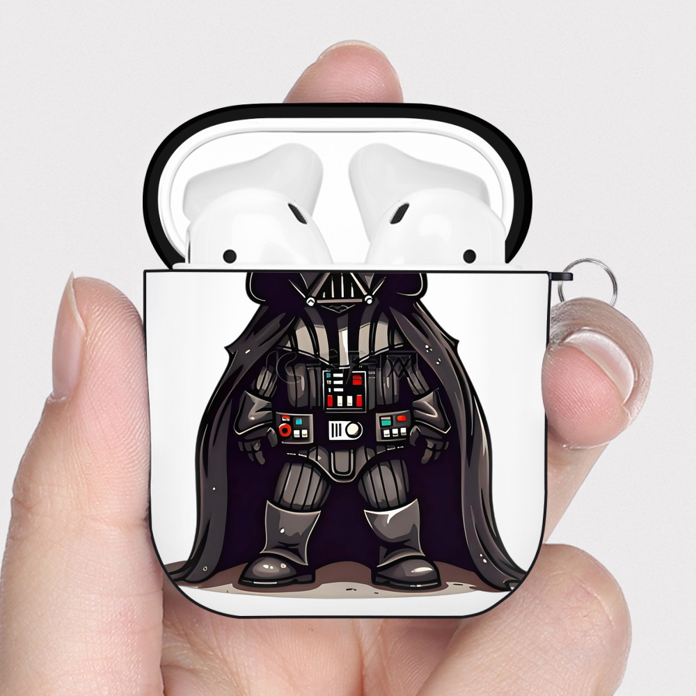 （画像用） スター・ウォーズ Star Wars AirPods 第2世代保護ケース ハードシェル ブラック 耐衝撃・防指紋・カラビナ付き