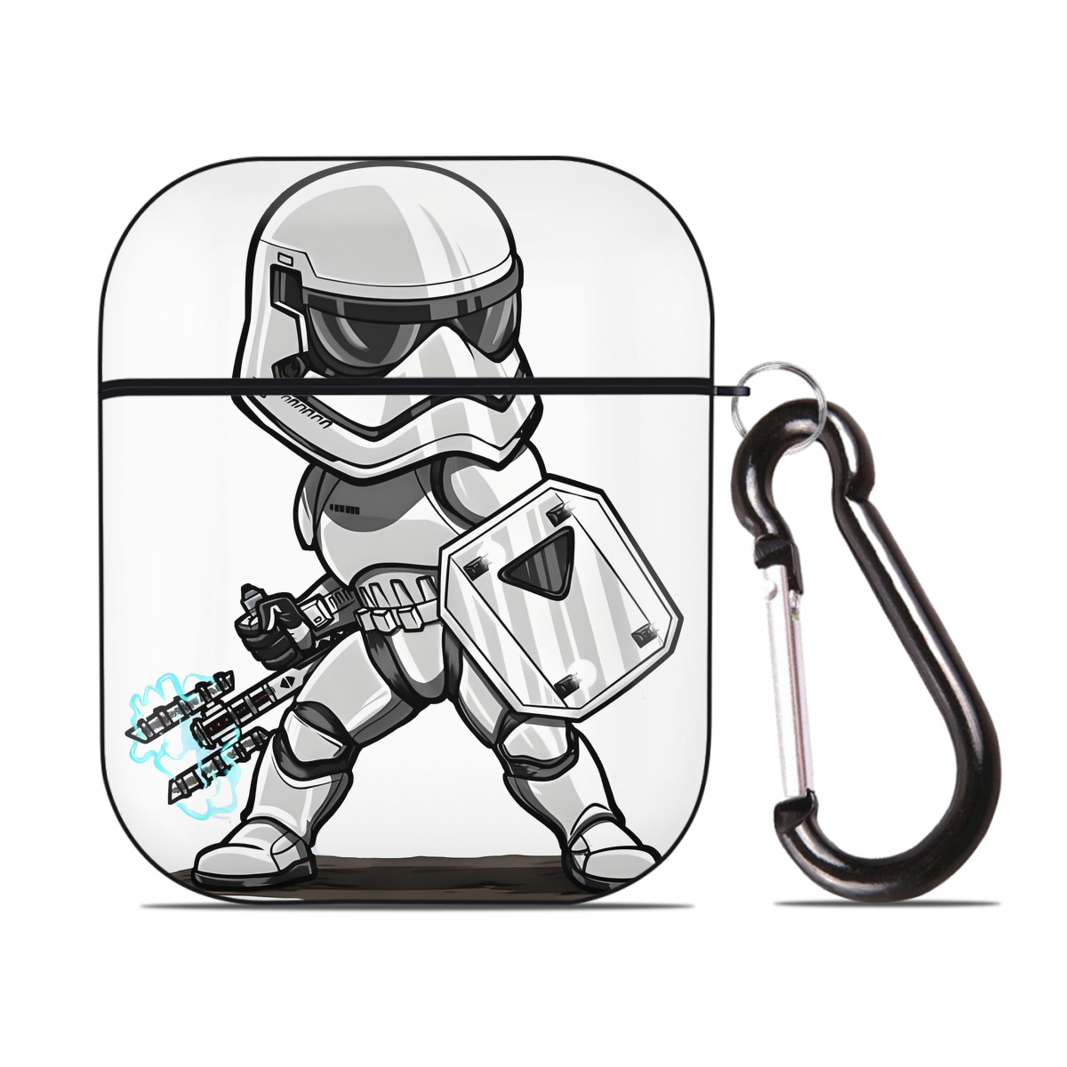 （画像用） スター・ウォーズ Star Wars AirPods 第2世代保護ケース ハードシェル ブラック 耐衝撃・防指紋・カラビナ付き